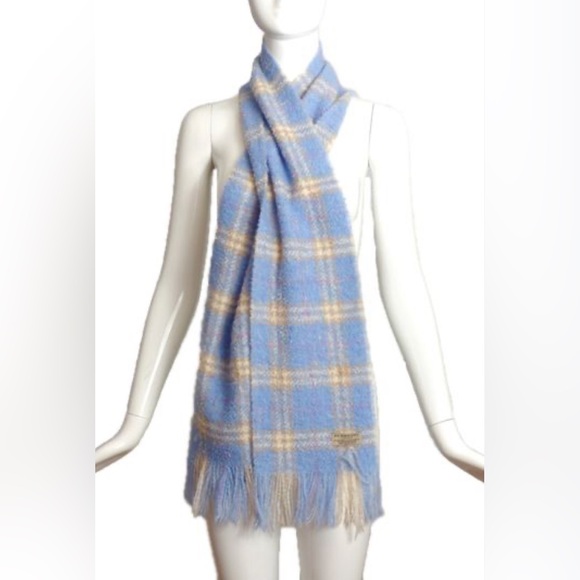 Burberry Blue Plaid Scarf - Picture 1 of 5